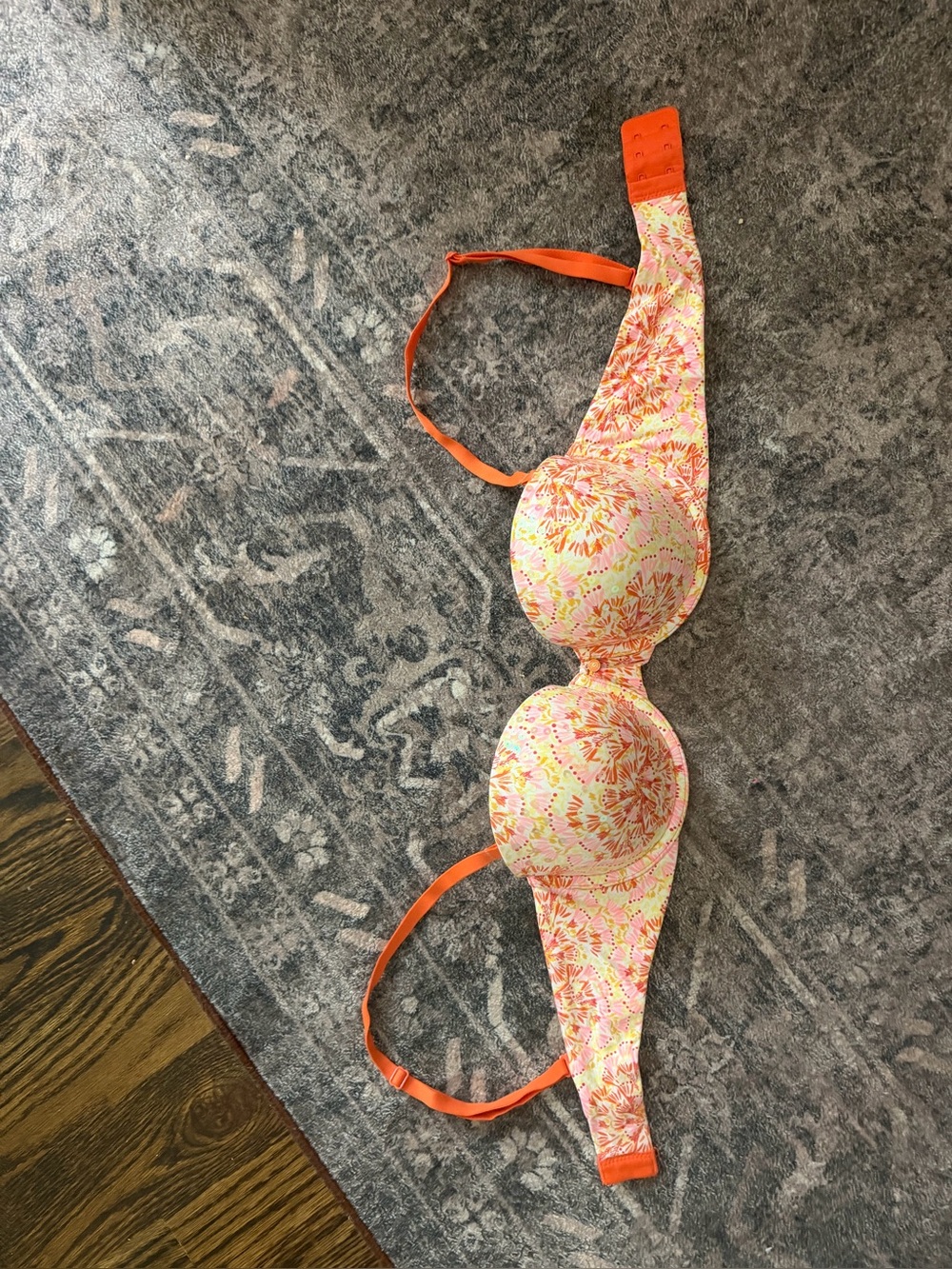 Victoria's Secret Pink and Orange Floral Girls' Bra